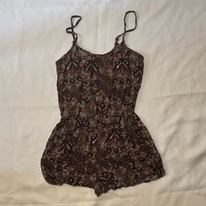 Forever 21 Multicolor Patterned Romper